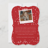 Penseel geborsteld Vet Keel Floral Rustic kerstfot Feestdagenkaart (Achterkant)