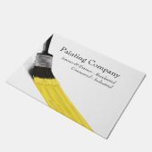 Penseel Geel penseel van het bedrijf van de schild Deurmat (Schuin)