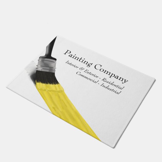 Penseel Geel penseel van het bedrijf van de schild Deurmat (Schuin)