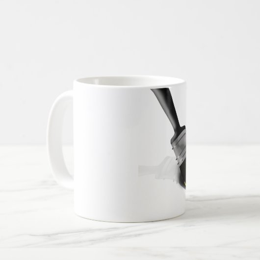 Penseel Geel penseel van het bedrijf van de schild Koffiemok (Voorkant links)