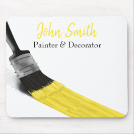 Penseel Geel penseel van het bedrijf van de schild Muismat