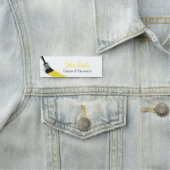 Penseel Geel penseel van het bedrijf van de schild Naamplaatje (In situ)