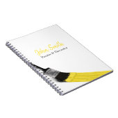 Penseel Geel penseel van het bedrijf van de schild Notitieboek (Rechterzijde)