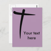 Penseel gekleurd kruisje briefkaart (Voorkant / Achterkant)