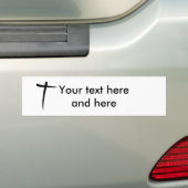 Penseel gekleurd kruisje bumpersticker (Op auto)