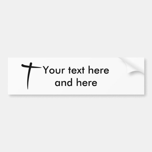 Penseel gekleurd kruisje bumpersticker (Voorkant)