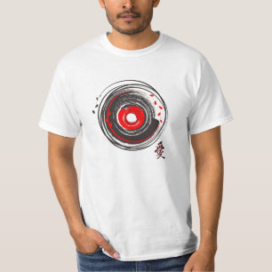 penseel gekleurd vinylrecord met de Word Love T-shirt