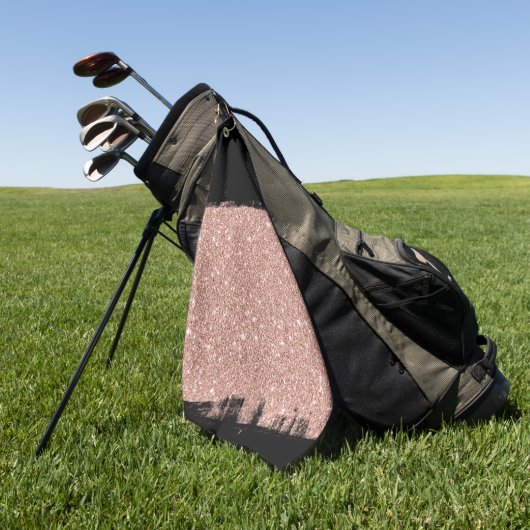 Penseel Glitter Roos Gold Black - Aangepast Golfhanddoek (Groen)