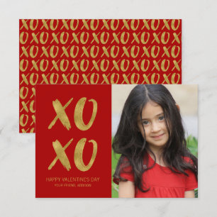 Penseel Gold Foil XOXO Classroom Valentijn Card Kaart