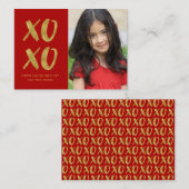 Penseel Gold Foil XOXO Classroom Valentijn Card Notitiekaartje (Voorkant / Achterkant)
