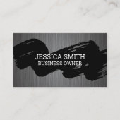 Penseel ingedrukt | Metaalborstel Visitekaartje (Voorkant)