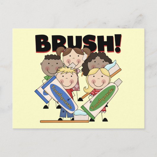 Penseel je twitje-shirts en cadeautjes briefkaart (Voorkant)