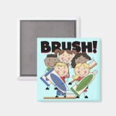 Penseel je twitje-shirts en cadeautjes magneet (Voorkant / Achterkant)