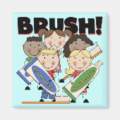 Penseel je twitje-shirts en cadeautjes magneet (Voorkant)