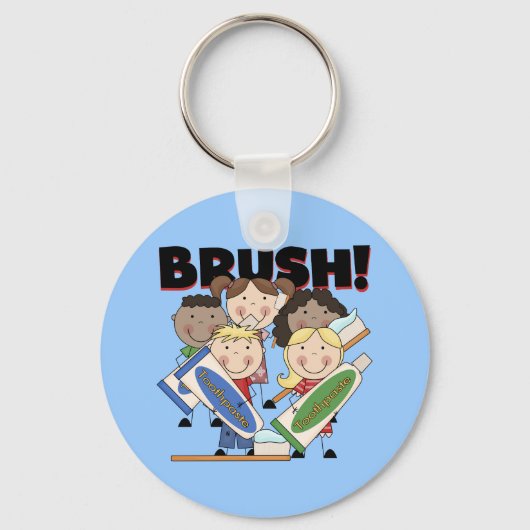 Penseel je twitje-shirts en cadeautjes sleutelhanger (Voorkant)