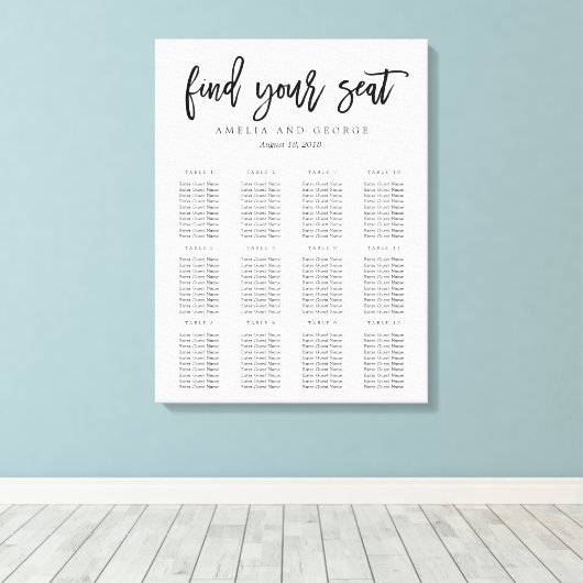 Penseel kalligrafiesediagram Verpakt Canvas (Insitu (Houten vloer))