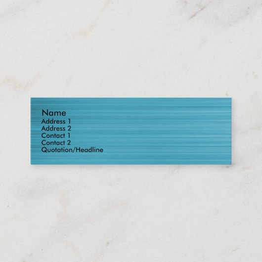 Penseel lichtblauw mini visitekaartje (Voorkant)