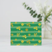 Penseel Lucky Pattern met Gouden Kleuren Briefkaart (Staand voorkant)