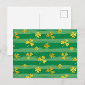 Penseel Lucky Pattern met Gouden Kleuren Briefkaart (Voorkant / Achterkant)