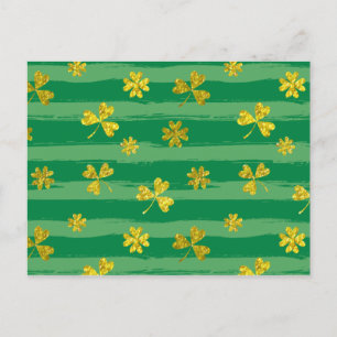 Penseel Lucky Pattern met Gouden Kleuren Briefkaart