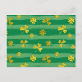 Penseel Lucky Pattern met Gouden Kleuren Briefkaart (Voorkant)