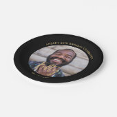 Penseel met aangepaste foto 50th Birthday Party Papieren Bordje (Gekanteld)