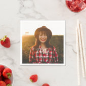 Penseel met aangepaste fotopapier op feestdag servet (Insitu)