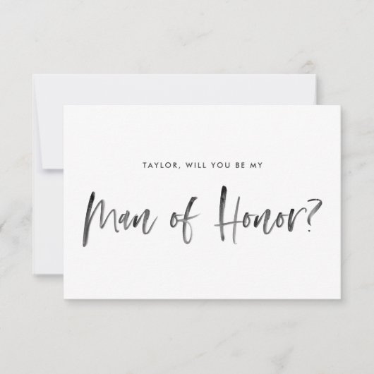 Penseel met briefing... zal je mijn Man van eer zi Kaart (Voorkant)