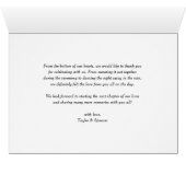 Penseel met briefterde foto Weddenschap met dank (Binenzijde Horizontaal (Onderkant))