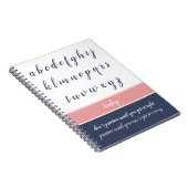 Penseel met handmatige lettertekens notitieboek (Rechterzijde)