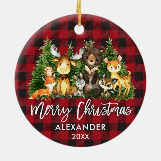 Penseel met Kerstmis Keramisch Ornament (Achterkant)