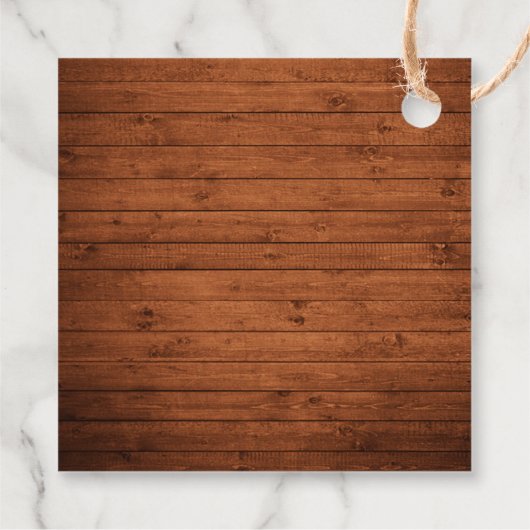 Penseel met kerstvierkant voor penseel Script Rust Bedankjes Labels (Achterkant)