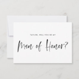 Penseel met roze laat je mijn Man van eer zijn Kaart