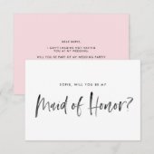 Penseel met roze zal je zijn als mijn vriend van e kaart (Voorkant / Achterkant)