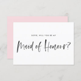 Penseel met roze zal je zijn als mijn vriend van e kaart