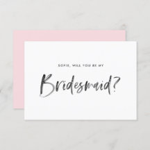 Penseel met roze zal je zijn mijn Bridesmaid