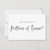 Penseel met roze zijn mijn matron van eer kaart (Voorkant)