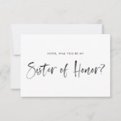 Penseel met roze zijn mijn zuster van eer kaart (Voorkant)