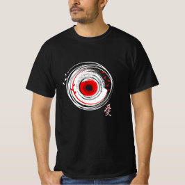 Penseel met vinylrecord Retrograge T-Shirt