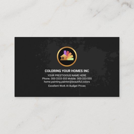 Penseel met wandgraffiti visitekaartje (Achterkant)