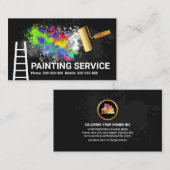 Penseel met wandgraffiti visitekaartje (Voorkant / Achterkant)