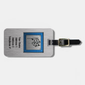 Penseel metaal kijkt Raceflak Bagagelabel (Voorkant horizontaal)