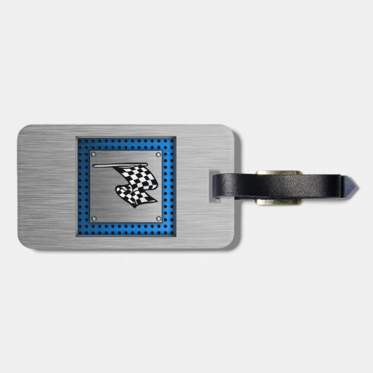 Penseel metaal kijkt Raceflak Bagagelabel (Achterkant horizontaal)