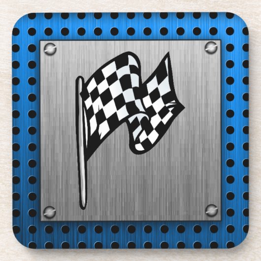 Penseel metaal kijkt Raceflak Drankjes Onderzetter (Voorkant)
