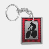 Penseel metaal sleutelhanger (Voorkant Links)