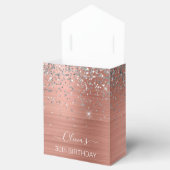 Penseel metalen Roos Gold Silver Glitter Monogram Bedankdoosjes (Geopend)