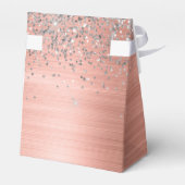 Penseel metalen Roos Gold Silver Glitter Monogram Bedankdoosjes (Achterkant)