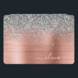 Penseel metalen Roos Gold Silver Glitter Monogram iPad Pro Cover<br><div class="desc">Roos Gold - Blush roze en Silver Faux Folie Metallic Sparkle Glitter Brushed Metal Monogram Name Laptop Hoesje. Dit maakt de perfecte liefhebbende 16 verjaardag,  bruiloft,  vrijgezellenfeest,  verjaardagsdag,  baby shower of vrijgezellenfeest voor iemand die van luxe glam en stijl houdt.</div>