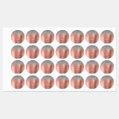 Penseel metalen Roos Gold Silver Glitter Monogram Labels (Vel)