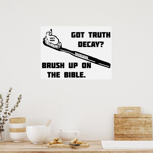 Penseel op de Bijbel Poster (Keuken)